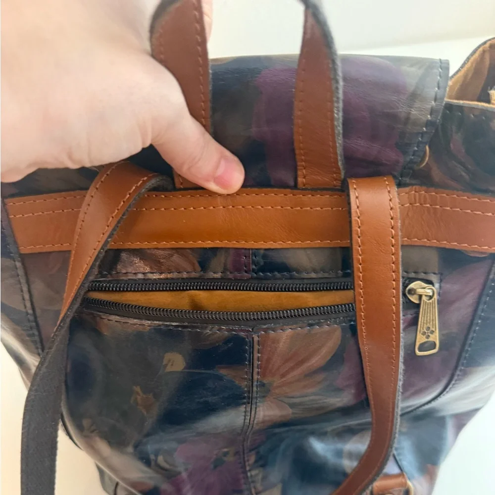 Patricia Nash Floral Leather Backpack - Picture 7 of 13